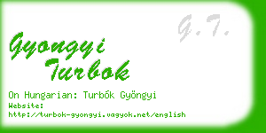 gyongyi turbok business card