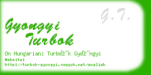 gyongyi turbok business card